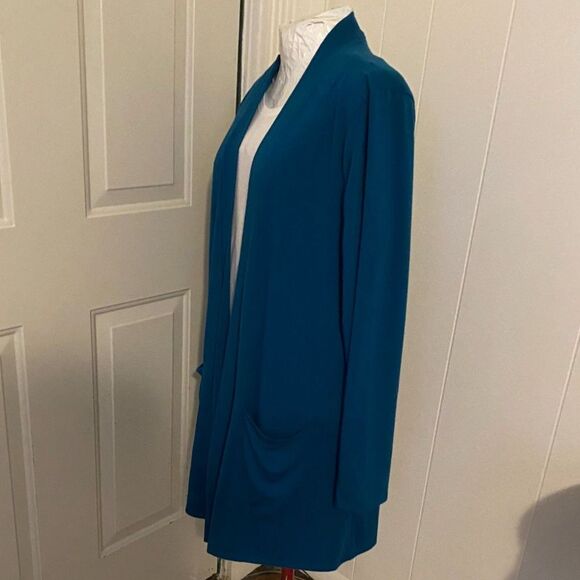 NWT Zenana Slouchy Cardigan Open Front Knee Length Women Size XL - Picture 3 of 7